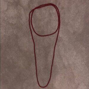 Red Long (wrap) necklace